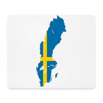 Sweden Outline Map Flag Scandinavia Flag - Mouse Pad (horizontal) - white - Front