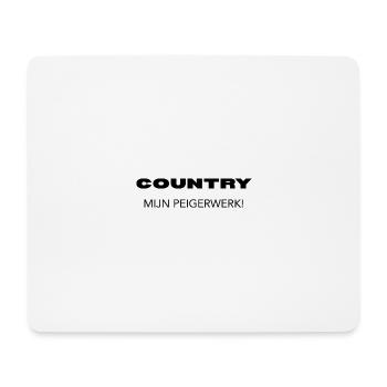 Cowboy anversois – I Peiger on Country ! - Tapis de souris (format paysage) - blanc - Devant
