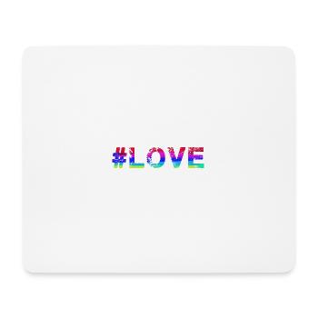 lovve,bunt,regenbogen,love,lgbt,hashtag - Mousepad (Querformat) - Weiß - Vorne