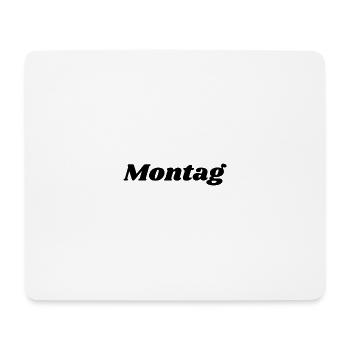 Montag Schriftzug - Mousepad (Querformat) - Weiß - Vorne