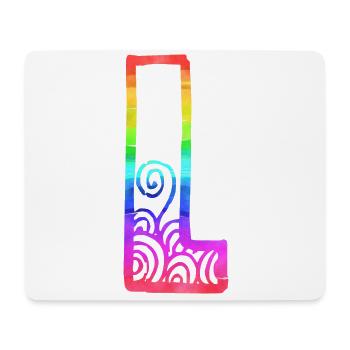 regenbogen l - Mousepad (Querformat) - Weiß - Vorne