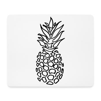 Ananas - Mousepad (Querformat) - Weiß - Vorne