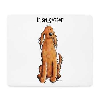 Happy Irish Setter - Mousepad (Querformat) - Weiß - Vorne