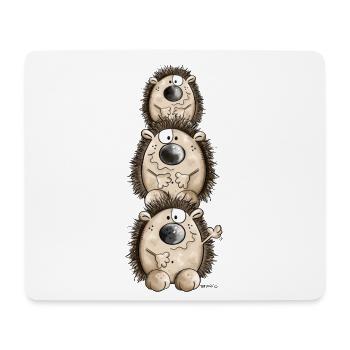 Igel Turm - Mousepad (Querformat) - Weiß - Vorne