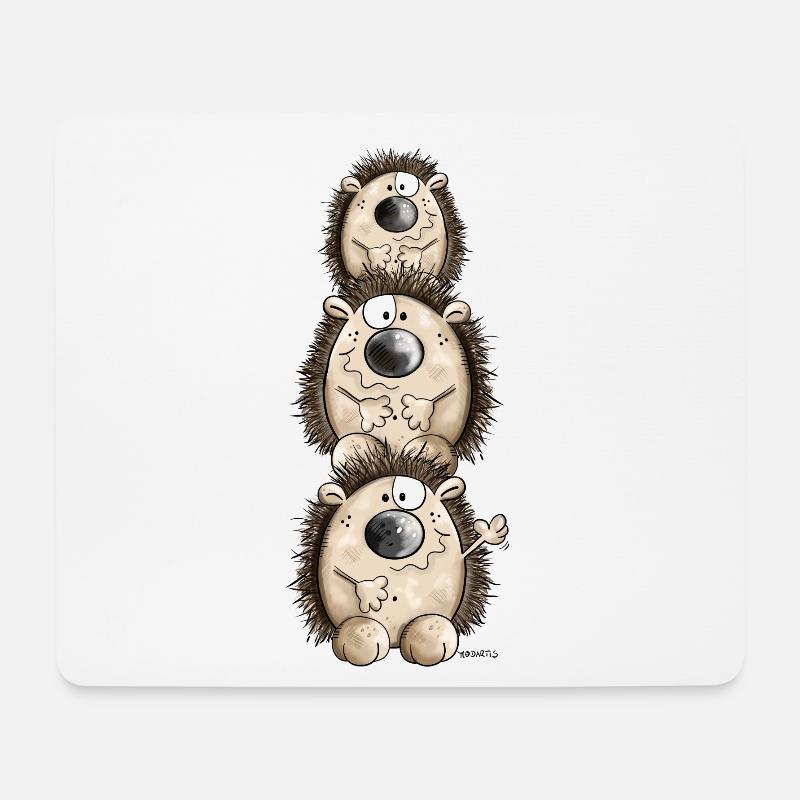Igel Turm - Mousepad (Querformat) - Weiß