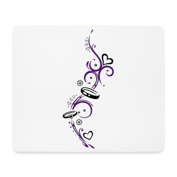 Tribal with Symbols of love - Mouse Pad (horizontal) - white - Front