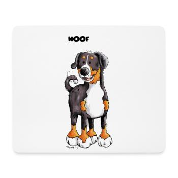 Woof Appenzeller Sennenhund - Mousepad (Querformat) - Weiß - Vorne