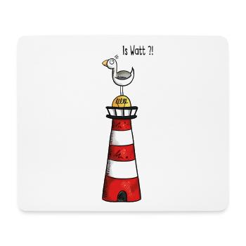 Is Watt Möwe - Nordsee - Leuchtturm - Geschenk - Mousepad (Querformat) - Weiß - Vorne