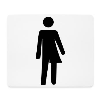 Transgender Toilet Sign - Mouse Pad (horizontal) - white - Front