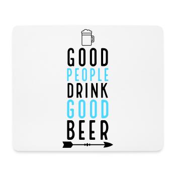 Bière - Tapis de souris (format paysage) - blanc - Devant