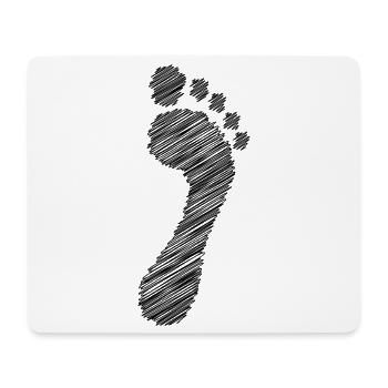 natural runners barfuß schwarz - Mousepad (Querformat) - Weiß - Vorne