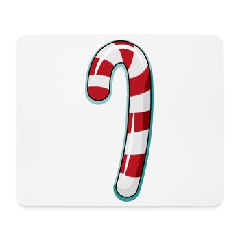 Zuckerstange gestreiftes Design - Mousepad (Querformat) - Weiß - Vorne