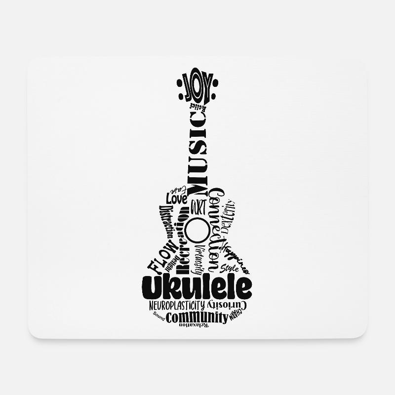 Ukulele emotional anatomy - Mousepad (Querformat) - Weiß
