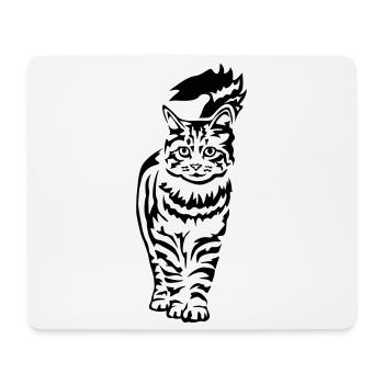 Hauskatze - Katze - Mousepad (Querformat) - Weiß - Vorne