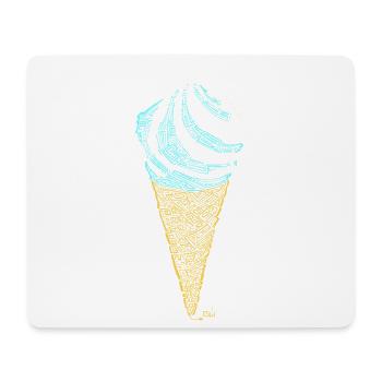 Glace Italienne labyrinthique (contours) - Tapis de souris (format paysage) - blanc - Devant