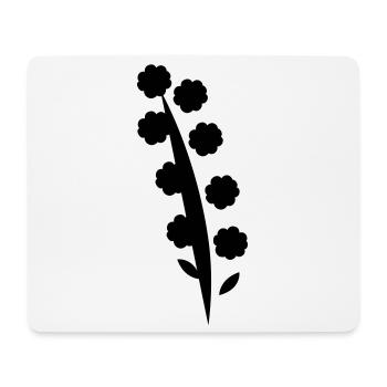 Blume - Mousepad (Querformat) - Weiß - Vorne