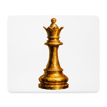 La Dame d'Or : Puissance Absolue Échecs - Tapis de souris (format paysage) - blanc - Devant