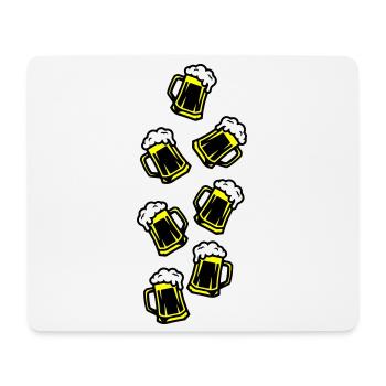Bier Anstoßen Saufen - Mousepad (Querformat) - Weiß - Vorne