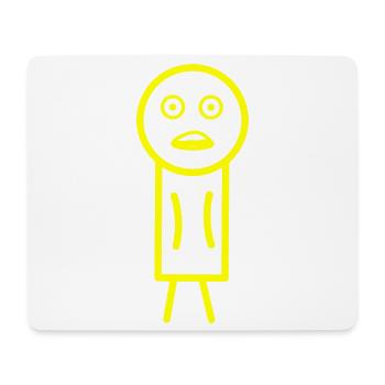 Überraschte Figur - Mousepad (Querformat) - Weiß - Vorne