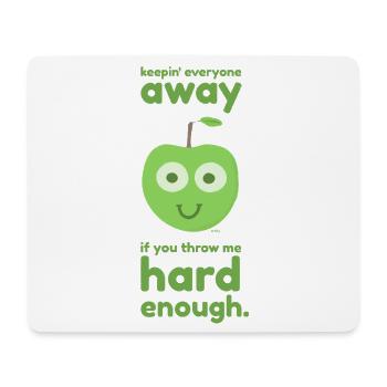 one apple a day. drôlig. - Mousepad (Querformat) - Weiß - Vorne