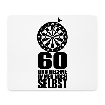 Dartspieler 60 Jahre – Geschenk für Opa & Papa - Mousepad (Querformat) - Weiß - Vorne
