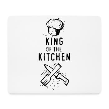 King of the Kitchen cook Koch - Mousepad (Querformat) - Weiß - Vorne