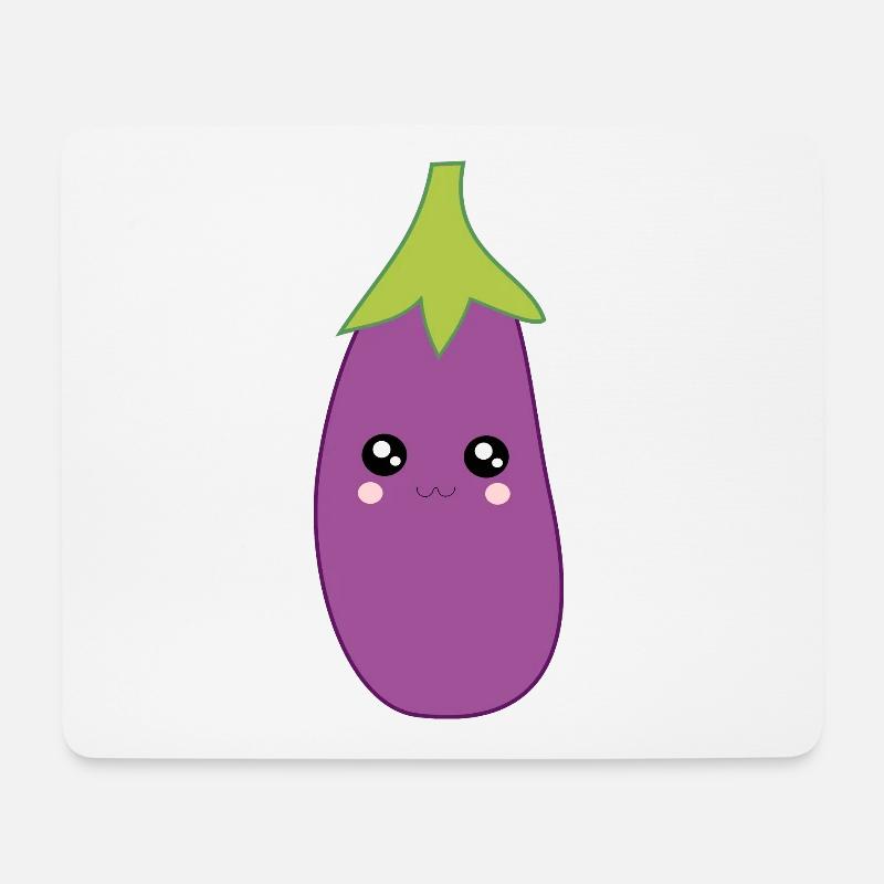 Aubergine Gemüse Kostüm Fasching Karneval - Mousepad (Querformat) - Weiß
