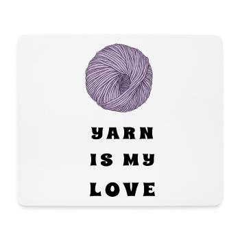 Yarn Is My Love – Lilac Yarn – Crochet & Knitting - Mousepad (Querformat) - Weiß - Vorne