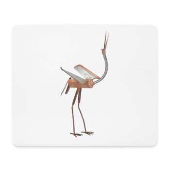 Abstract Metallischer Vogel - Mousepad (Querformat) - Weiß - Vorne