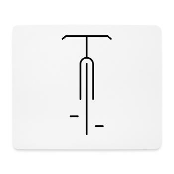 I love my bike Minimalistic Bicycle roadbike mtb - Mousepad (Querformat) - Weiß - Vorne