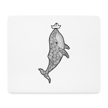 Wal Schiff - Mousepad (Querformat) - Weiß - Vorne
