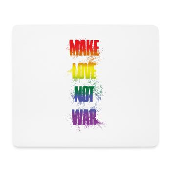 Make love not war - rainbow LGBTQ Design - Mousepad (Querformat) - Weiß - Vorne