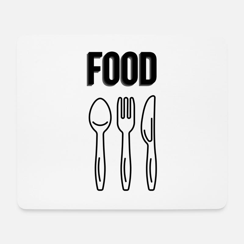 Food - Mousepad (Querformat) - Weiß