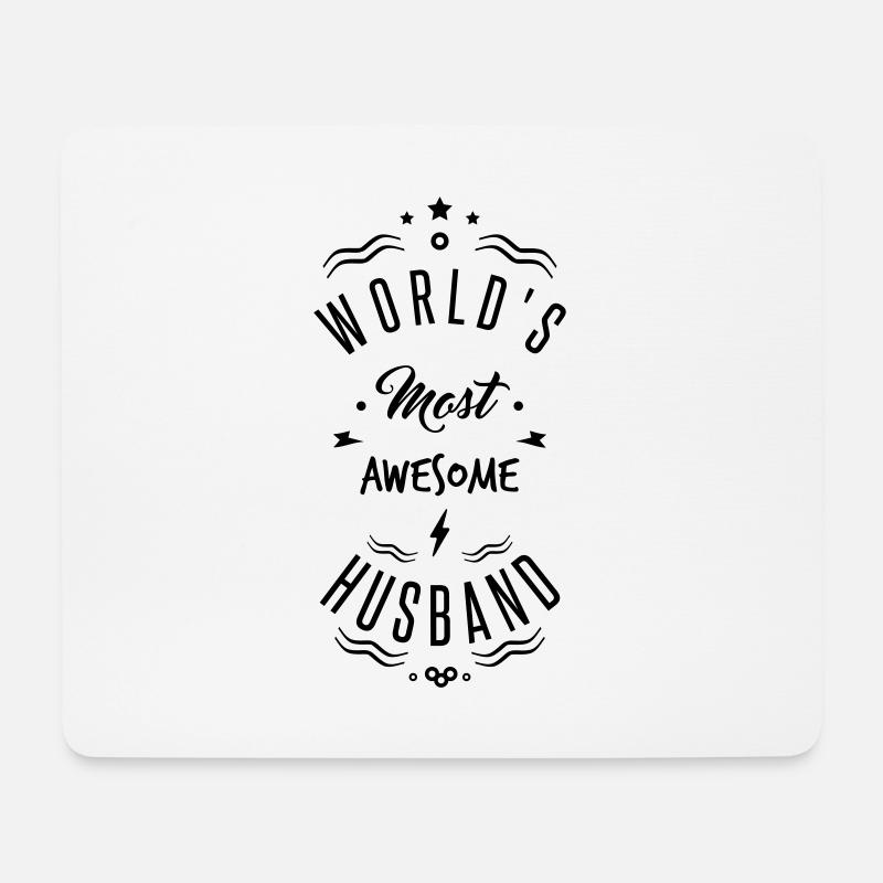 AWESOME HUSBAND - Mousepad (Querformat) - Weiß