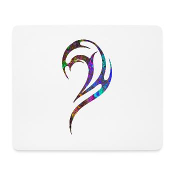 Gothic Tattoo blau braun marmoriert - Mousepad (Querformat) - Weiß - Vorne