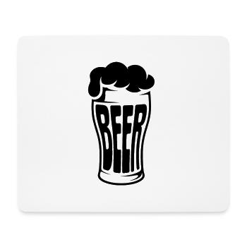 Bière - T-shirt logo de bière drôle - Tapis de souris (format paysage) - blanc - Devant