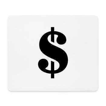 signe du dollar - Tapis de souris (format paysage) - blanc - Devant