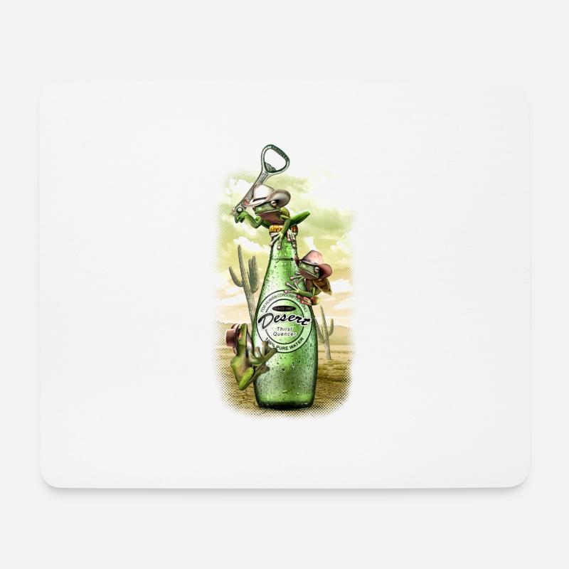 THIRSTY FROGS - Mousepad (Querformat) - Weiß