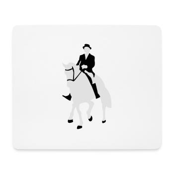 Dressage, cavalier de dressage, Horse - Tapis de souris (format paysage) - blanc - Devant