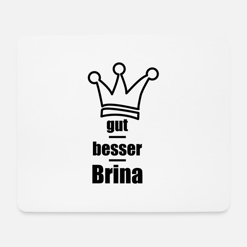 Brina - Mousepad (Querformat) - Weiß