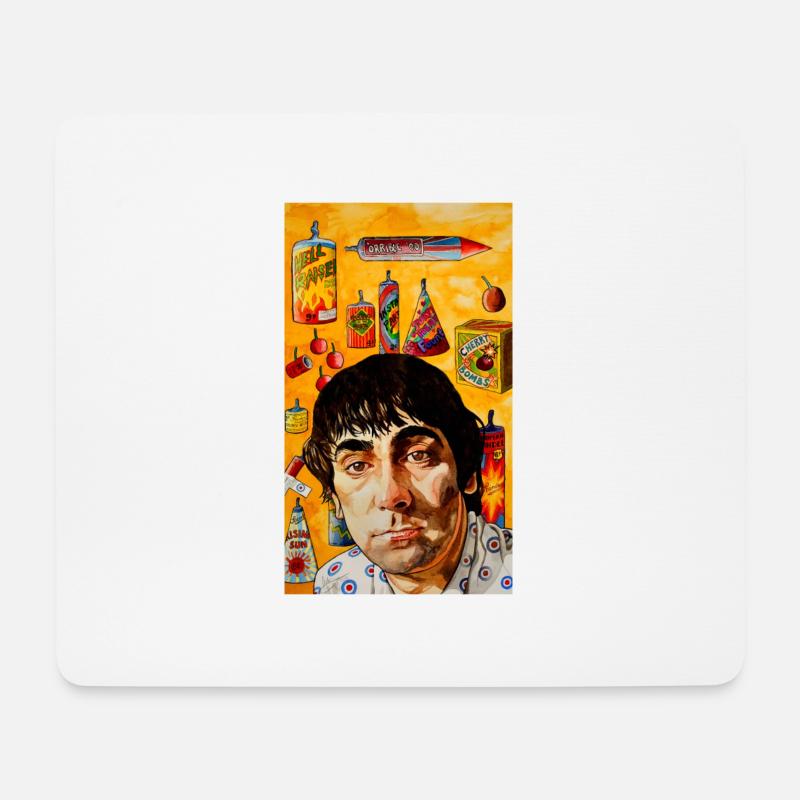 Hellblaues Touchpaper - Mousepad (Querformat) - Weiß