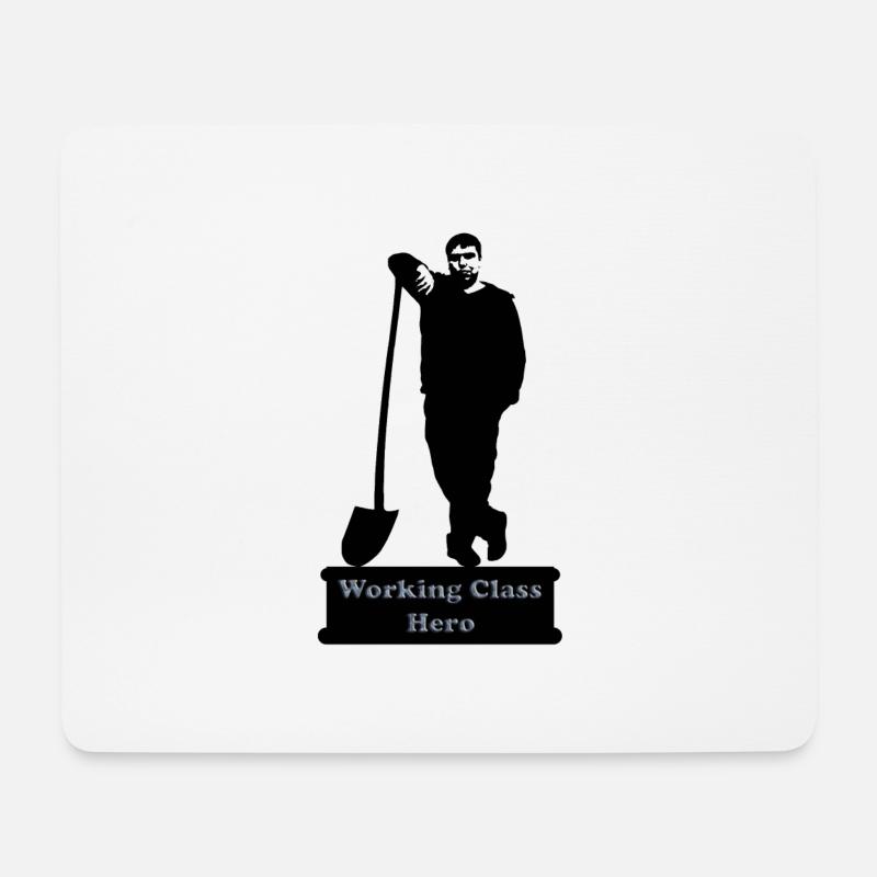 working_class_hero_3 - Mousepad (Querformat) - Weiß