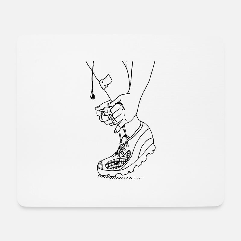 Time to run - Mousepad (Querformat) - Weiß