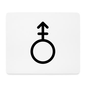 Androgynous - symbol of Androgyny - Mouse Pad (horizontal) - white - Front