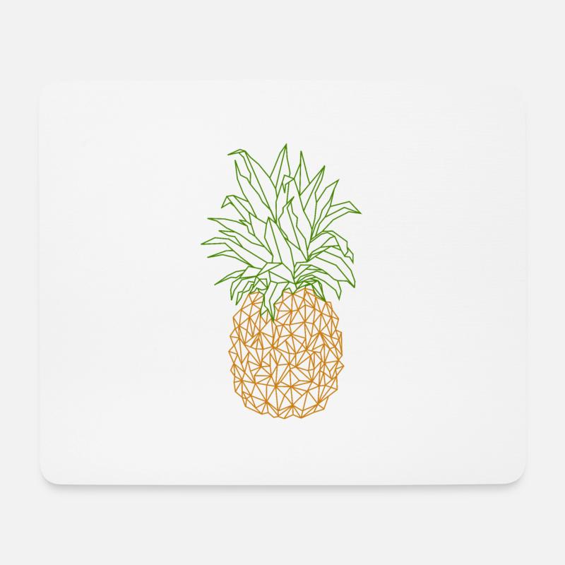 Geometrische Ananas - Mousepad (Querformat) - Weiß