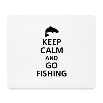 keep_calm_and_go_fishing___f1 - Mousepad (Querformat) - Weiß - Vorne