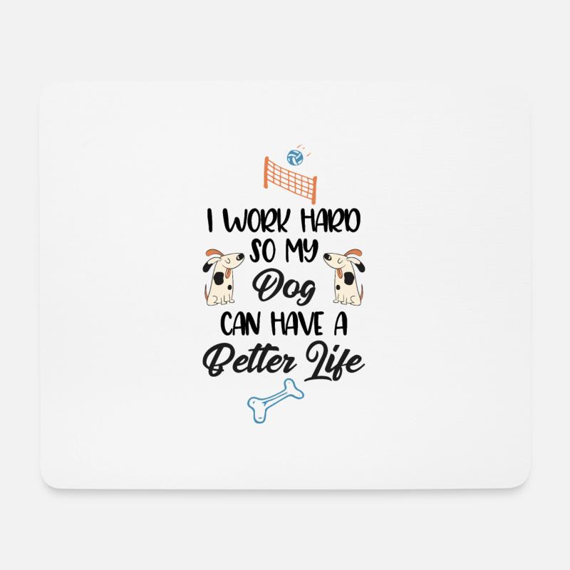 lustiger Hunde Spruch - Mousepad (Querformat) - Weiß