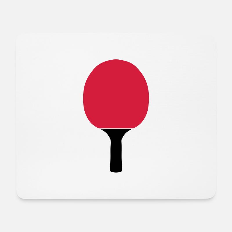 Tischtennis Tischtennis-Schlägerschläger - Mousepad (Querformat) - Weiß