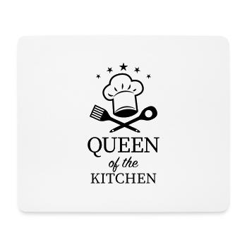 14 Queen of the Kitchen Kochmütze Kochlöffel - Mousepad (Querformat) - Weiß - Vorne