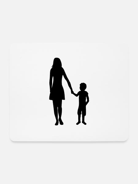 liebe sohn mutter muttertag mama und junge muttert - Mousepad (Querformat) - Weiß